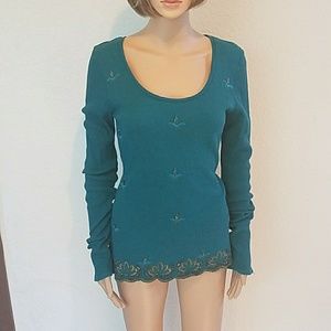 Lucky Brand Thermal with gold beading